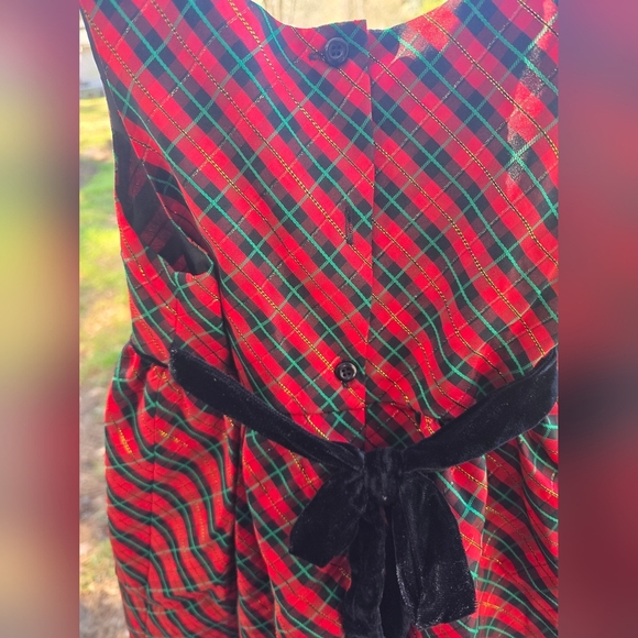 La Princess Red Plaid Girls Dress 3T - Picture 4 of 6